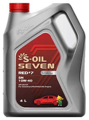 S-OIL 7 red SN 10W-40 4л